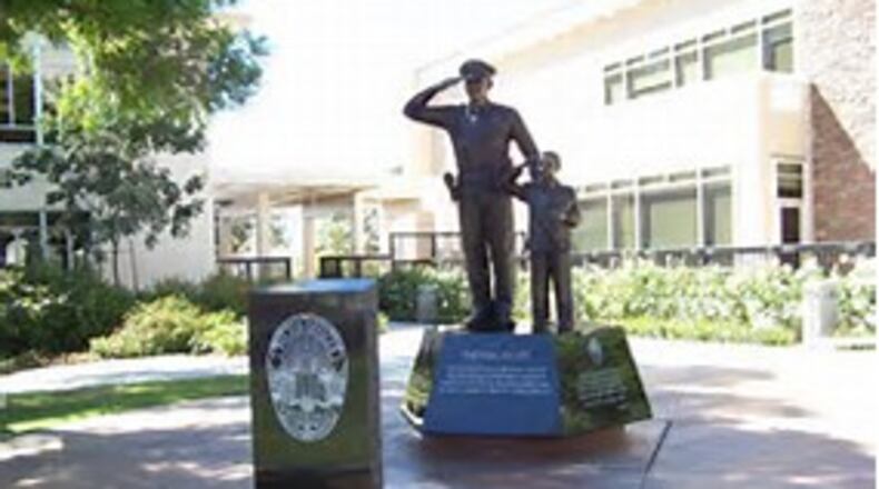 The council may decide to erect a monolith or statue like the one shown here for the proposed police memorial.