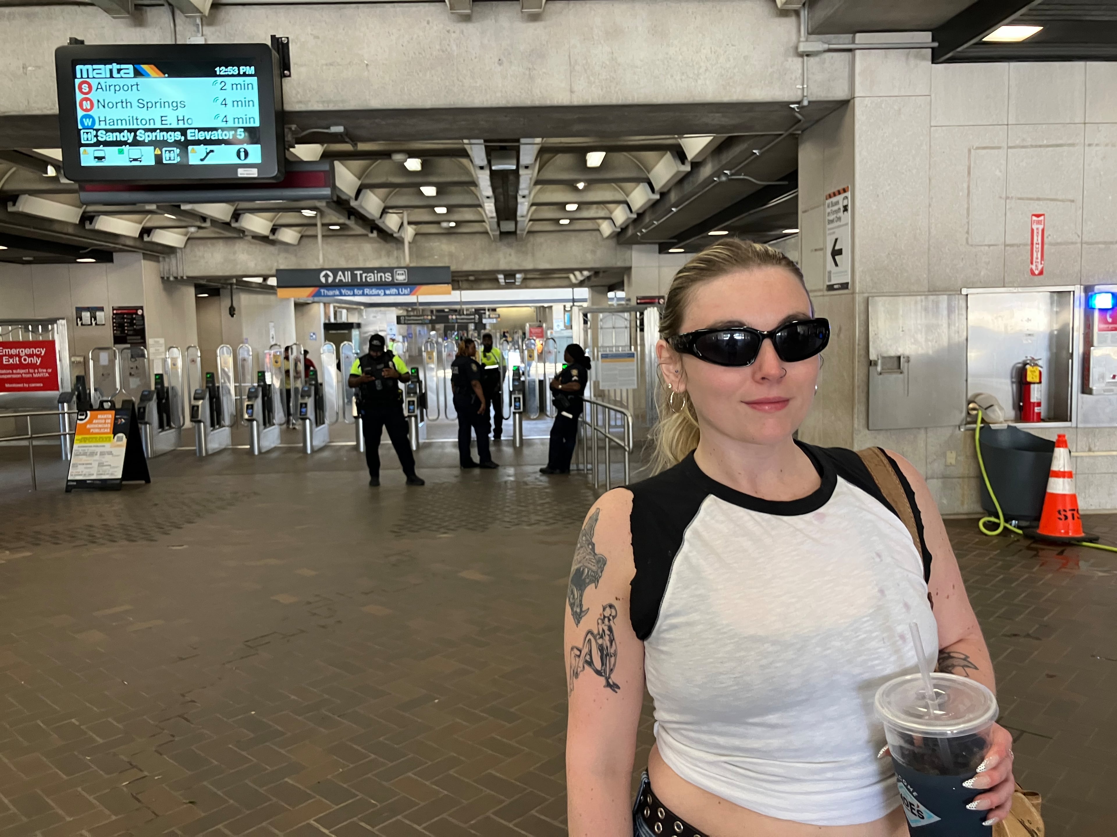 Bria Moon, 27, rides MARTA daily and said she feels safe doing so. Moon lives near the Lindbergh Center station. (Reed Williams/AJC)