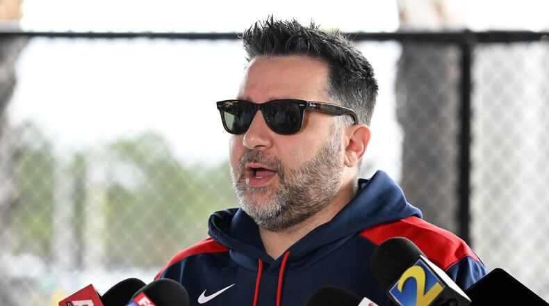 Atlanta Braves general manager Alex Anthopoulos hired two managers while GM of the Toronto Blue Jays and is ready to employ a thorough hiring process in hiring Brian Snitker's replacement. (Hyosub Shin/AJC)