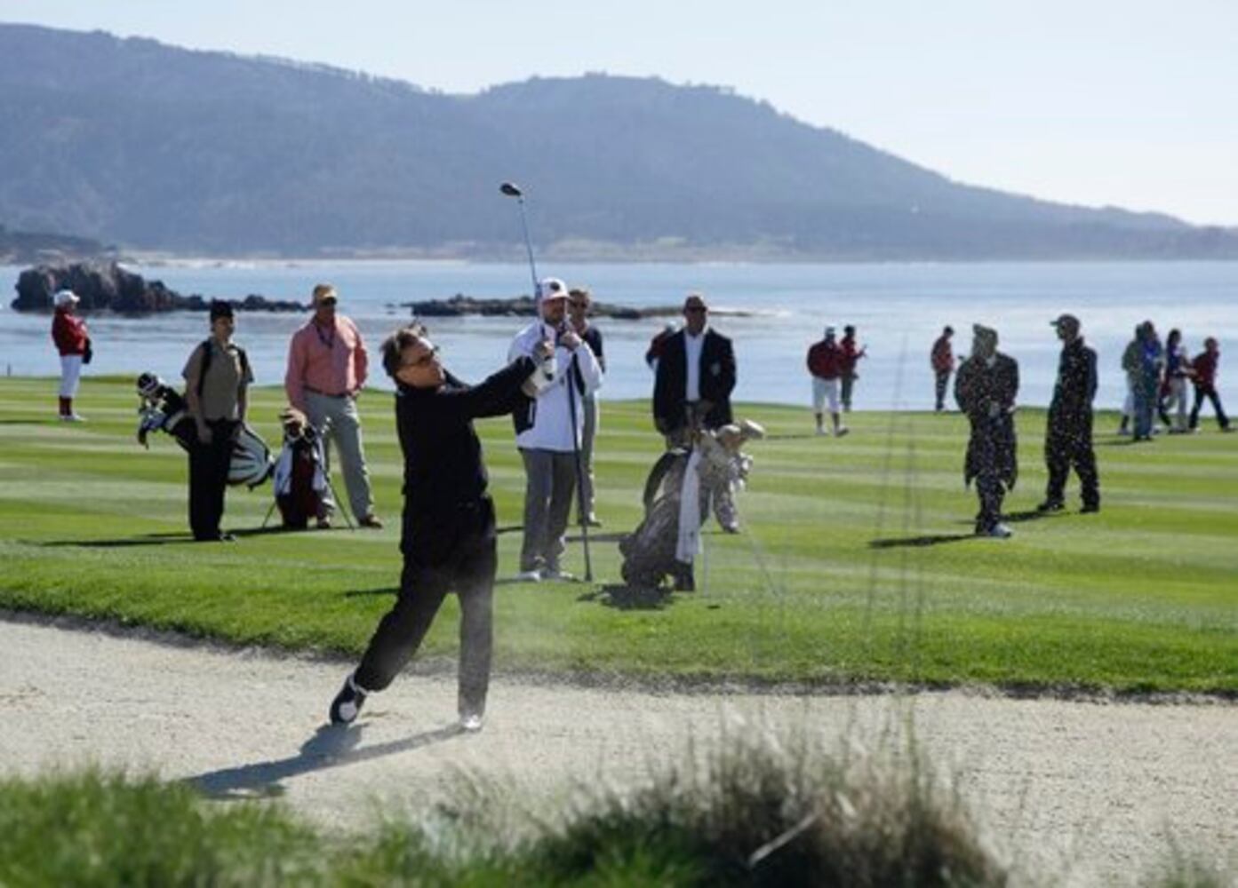 Celebrities hit links at Pebble Beach Pro-Am