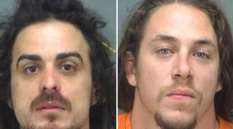 Alex Anthony Laky, left, and Shay Morgan Tracy were arrested on charges of criminal mischief.
