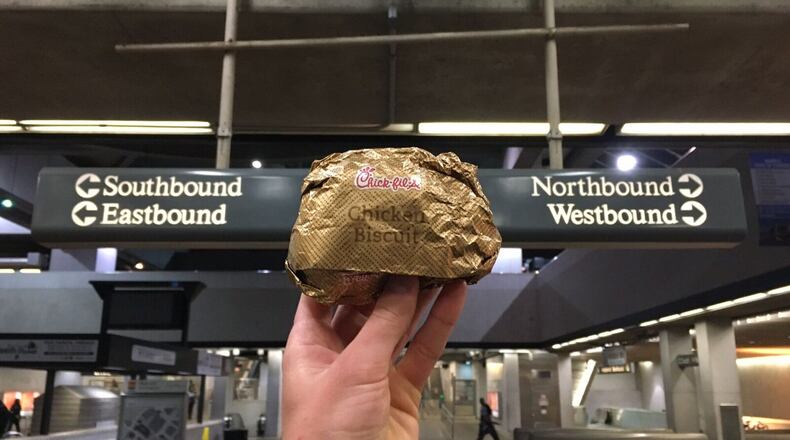 Chick-fil-a is planning to give out free biscuits at the Decatur MARTA station on Thursday morning.