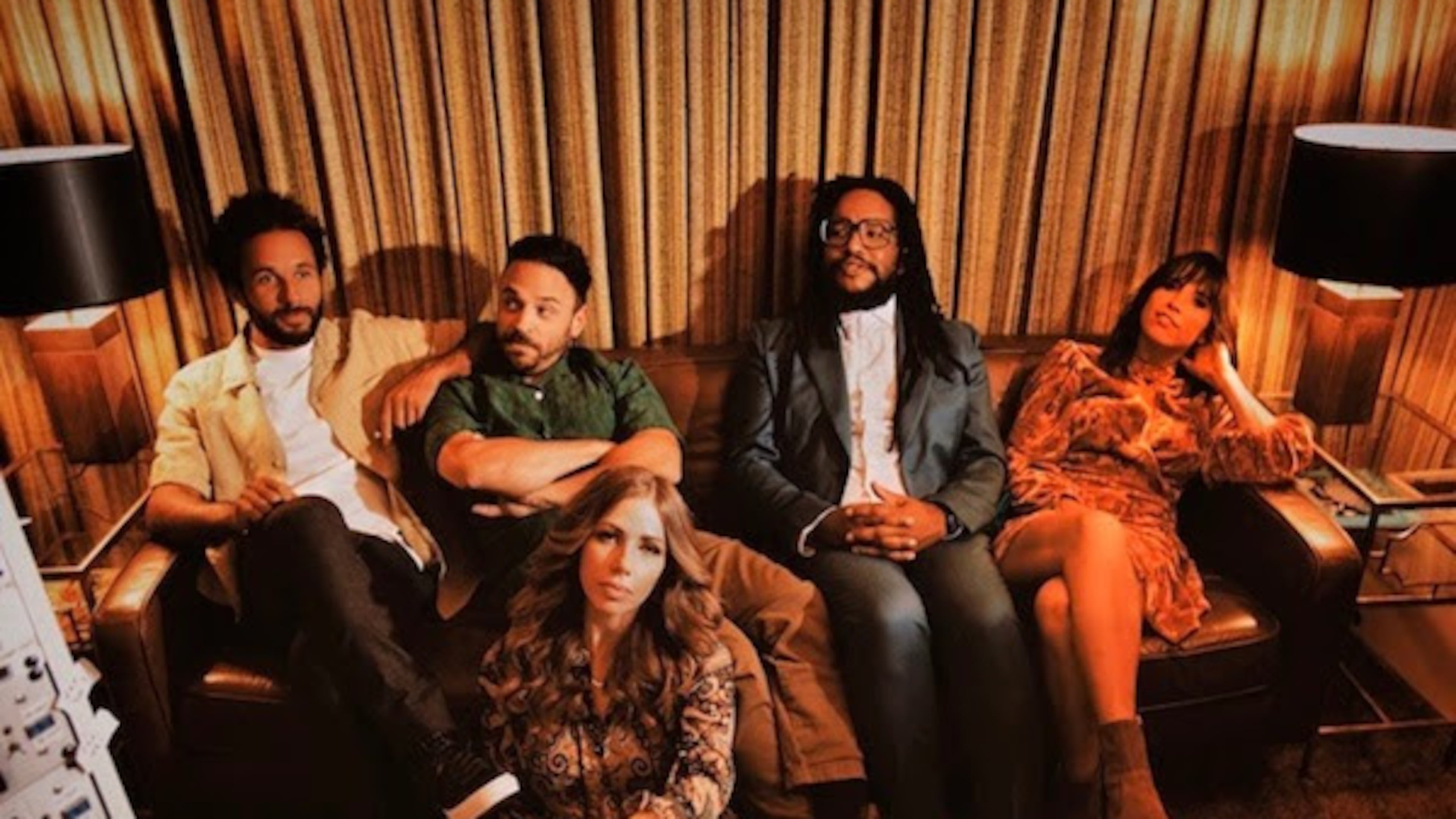 Lake Street Dive "just wanted to put a lot of positivity into the songs," vocalist Rachael Price (front) says of the quintet's newest music. (Courtesy of Shervin Lainez)