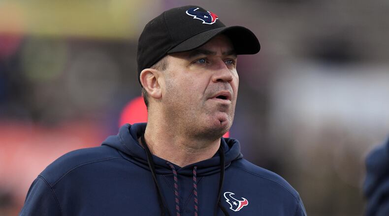 South squad head coach Bill O'Brien of the Houston Texans walks the sidelines against the North squad during the fourth quarter at the 2018 Senior Bowl at Ladd-Peebles Stadium.