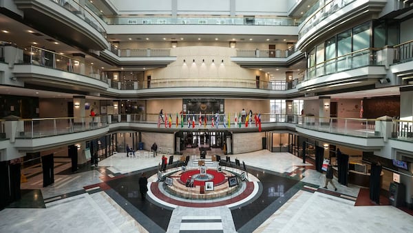 The atrium of Atlanta City Hall is shown, Tuesday, Feb. 7, 2023, in Atlanta.