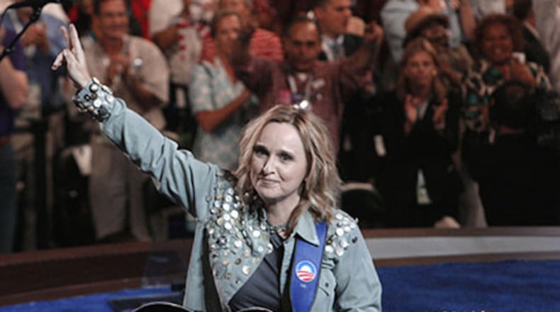Singer Melissa Etheridge performs at the Democratic National Convention in Denver.