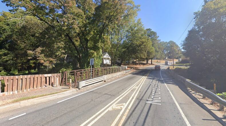 Roswell plans to replace the bridge on Norcross Street over Hog Wallow Creek. (Google Maps)