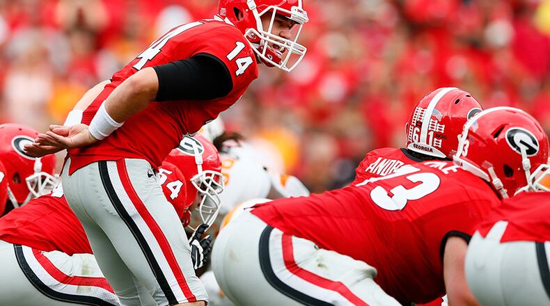 Georgia Bulldogs quarterback Huston Mason has completed 58 of his 84 pass attempts for 566 yards and 5 touchdowns and 2 interceptions after four games this season.