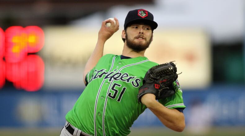 Braves pitching prospect Ian Anderso. (Joe Territo/Rochester Red Wings)