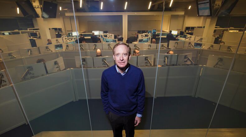 FILE -- Bradford Smith, MicrosoftÃs president and chief legal officer, inside the companyÃs cyber security operations center in Redmond, Wash., Nov. 12, 2015. The company is challenging the use of secrecy orders that prevent it from telling people when the government obtains a warrant to read their emails. Smith says people ìshould not lose their rights just because they are storing their information in the cloud.î (Evan McGlinn/The New York Times)