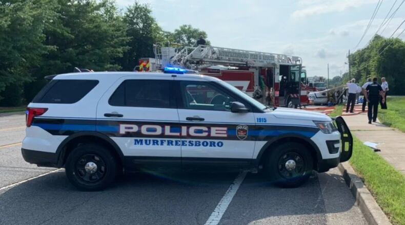 A pilot was injured after a small plane crashed Monday morning in Rutherford County, Tennessee, according to multiple news outlets. (Image: Murfreesboro Police Department)