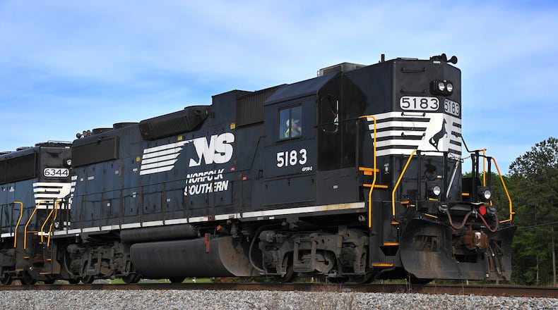 Norfolk Southern plans to work with industrial giant Alstom to two convert diesel-powered locomotive engines like this to a hybrid propulsion system. Photo courtesy of Norfolk Southern.