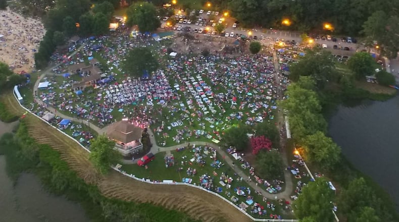 By June 23, tables must be reserved online for Acworth's July 4th Concert and Fireworks at Cauble Park at Acworth Beach and Lake Acworth. (Courtesy of Acworth)