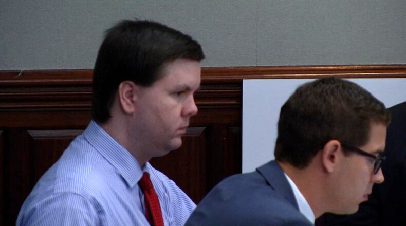 Justin Ross Harris arrives in court for his murder trial at the Glynn County Courthouse in Brunswick, Ga., on Wednesday, Oct. 13, 2016. (screen capture via WSB-TV)