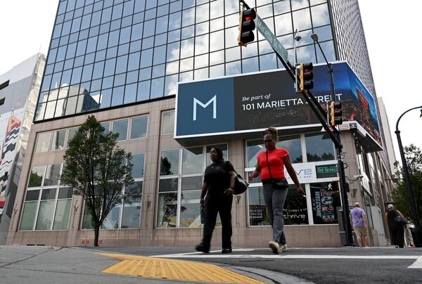 Exterior view of 101 Marietta Street on Thursday, July 2, 2026, in Atlanta. (Hyosub Shin/AJC)