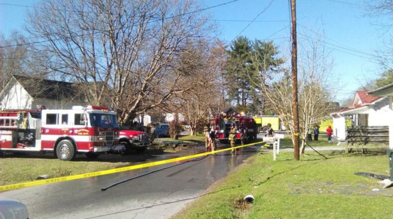 The fire happened Friday at a house on Scriple Street near Railroad Street in downtown Rockmart. (Credit: Channel 2 Action News)