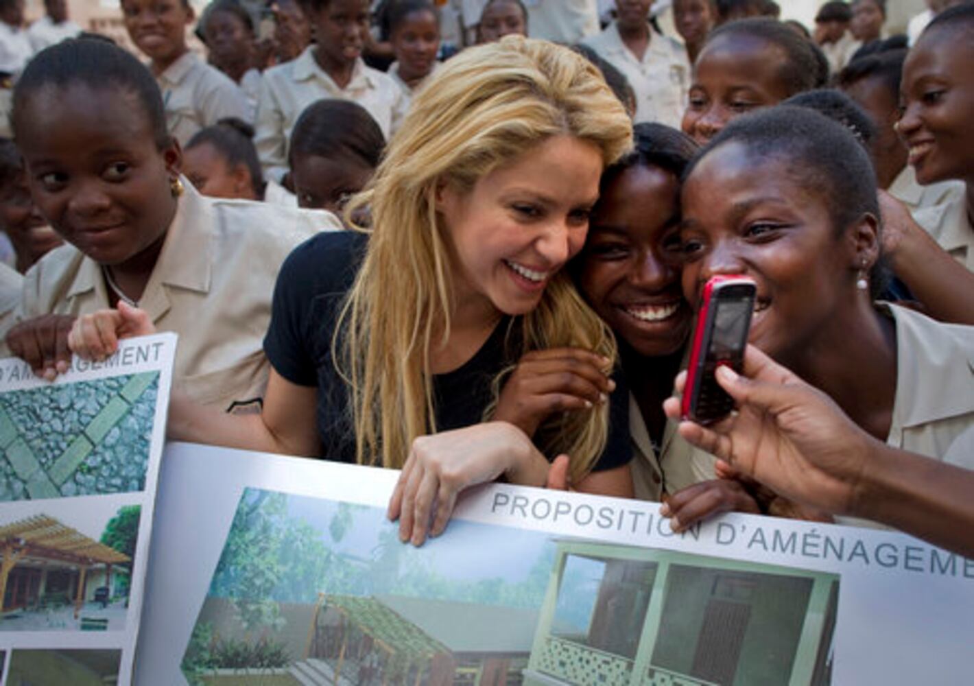 Shakira visits Haiti