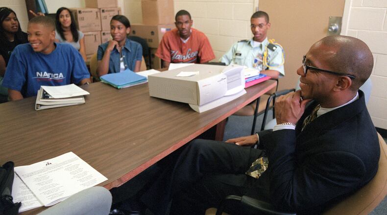 Robert Mason (right) founded EDU Inc. and created the Common Black College Application, an initiative designed to make it easier and more affordable for students to apply to historically Black colleges and universities. (Nick Arroyo/AJC 1998)
