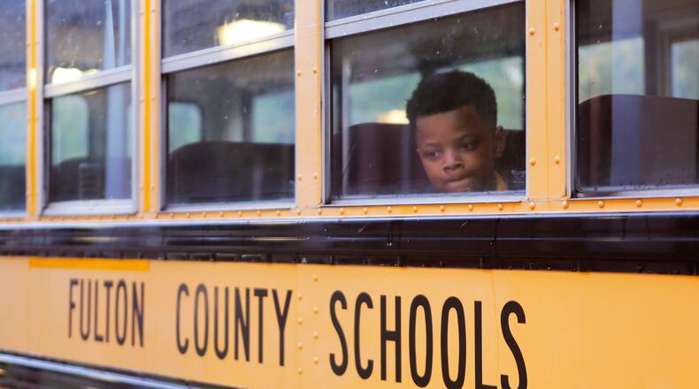 Fulton County had its first day of class this school year on Aug. 6, 2018. Next school year, the first day will be Aug. 12, 2019. BOB ANDRES /BANDRES@AJC.COM