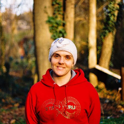 Jenny Mullins is photographed at a homeless encampment. (Courtesy of Zachary Anderson | Instagram: @illustrations_of_loneliness)