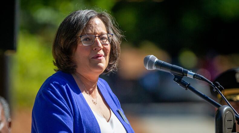 Dunwoody Mayor Lynn Deutsch will issue a proclamation this month to recognize the importance of training and education to continue to eradicate sex trafficking. Dunwoody is only the second city in America to receive the "City of Freedom" seal from Safe House Project for fighting sex trafficking. STEVE SCHAEFER FOR THE ATLANTA JOURNAL-CONSTITUTION