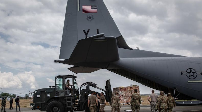 An Air Force staff sergeant deployed in Dubai surprised his 6-year-old daughter during a school assembly in New York.