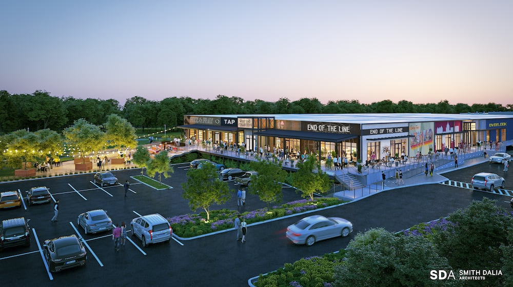 A rendering of the food hall at Lee+ White in West End.