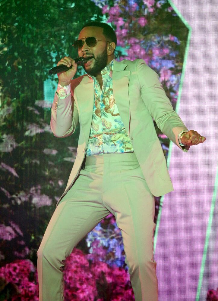 John Legend opened his The Bigger Love Tour on Wednesday, September 1, 2021 at Cadence Bank Amphitheatre at Chastain Park, with The War and Treaty opening the show.
Robb Cohen for the Atlanta Journal-Constitution