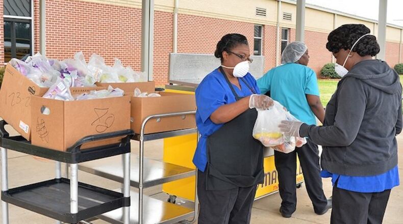 The summer feeding program in action in 2020.