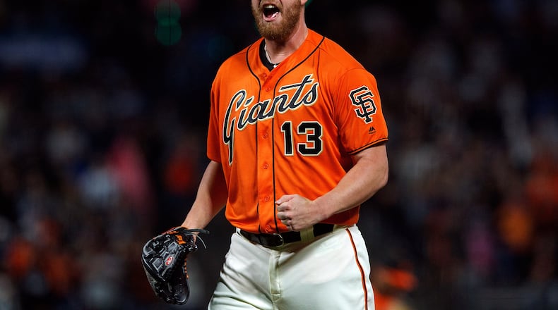 Will Smith of the San Francisco Giants celebrates after a game on June 7, 2019. (Photo by Jason O. Watson/Getty Images)