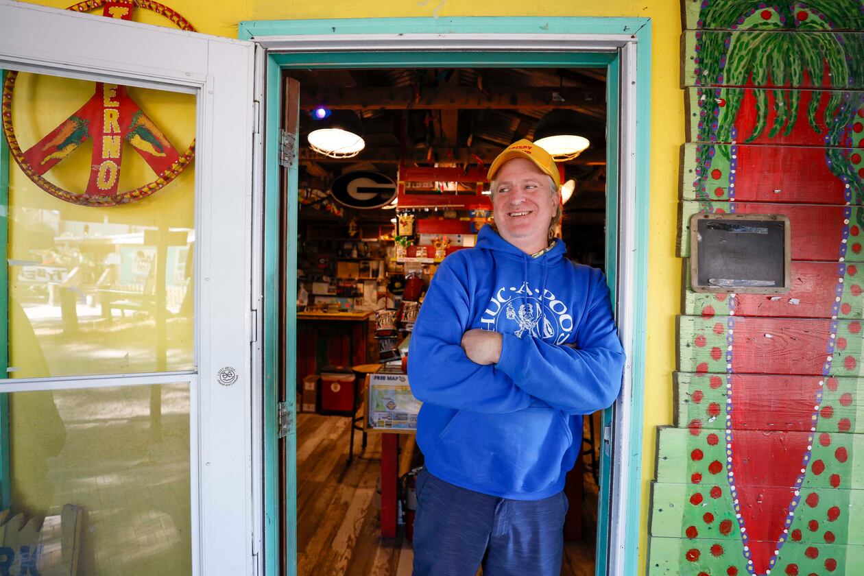 Brian Hogan, owner of the Inferno Hot Sauce Emporium, co-owned three Atlanta-area restaurants before moving to Tybee Island in 2018. (Miguel Martinez/AJC)