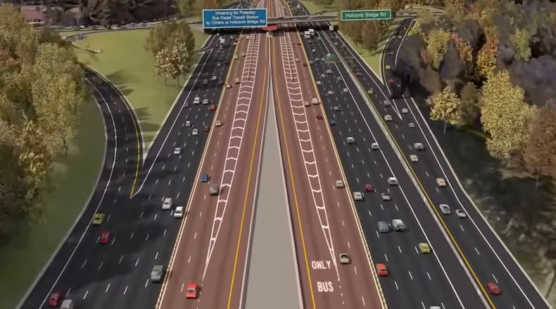 Residents in the Grimes Bridge Road neighborhood say they are concerned about increased traffic and want the new interchange removed from project designs. Courtesy Georgia Department of Transportation
