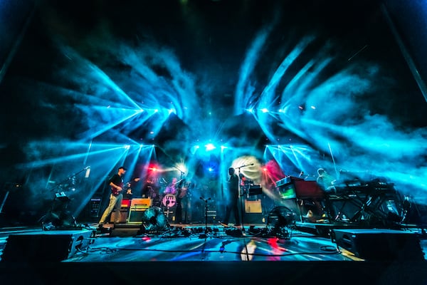 Umphrey's McGee's stage show has come a long way from its humble beginnings, when the band went six months without having monitors. (Courtesy of Keith Griner)