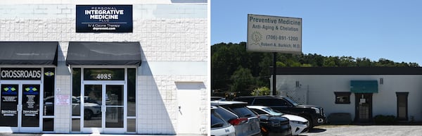 Dr. Charles Adams and Dr. Robert Burkich both cited the hands-off attitude of the Georgia medical board as the reason they each moved their practices (left and right, respectively) across the Tennessee border to Ringgold. (Hyosub Shin/AJC)