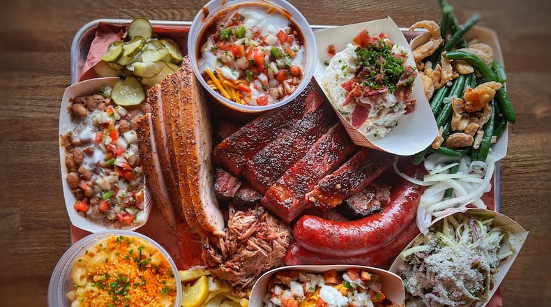 Dishes from the menu of Fox Bros. Bar-B-Q in Brookhaven. / Courtesy of Jonathan Fox