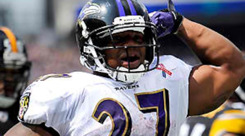 Ray Rice, formerly of the Baltimore Ravens (AP)