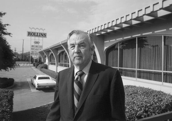The late O. Wayne Rollins, shown outside Rollins Inc.’s Atlanta headquarters decades ago. Rollins grew up on a hardscrabble farm in Ringgold and in his thirties launched the business that grew into a multibillion-dollar empire. (AJC file photo)