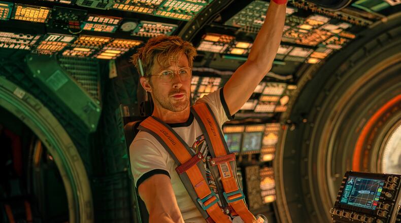This image released by Amazon MGM Studios shows Ryan Gosling in a scene from "Project Hail Mary." (Jonathan Olley/Amazon MGM Studios via AP)