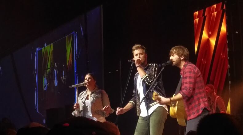 Lady Antebellum got the run rolling early at Super Bowl 51. Photo: Melissa Ruggieri/AJC Music Scene