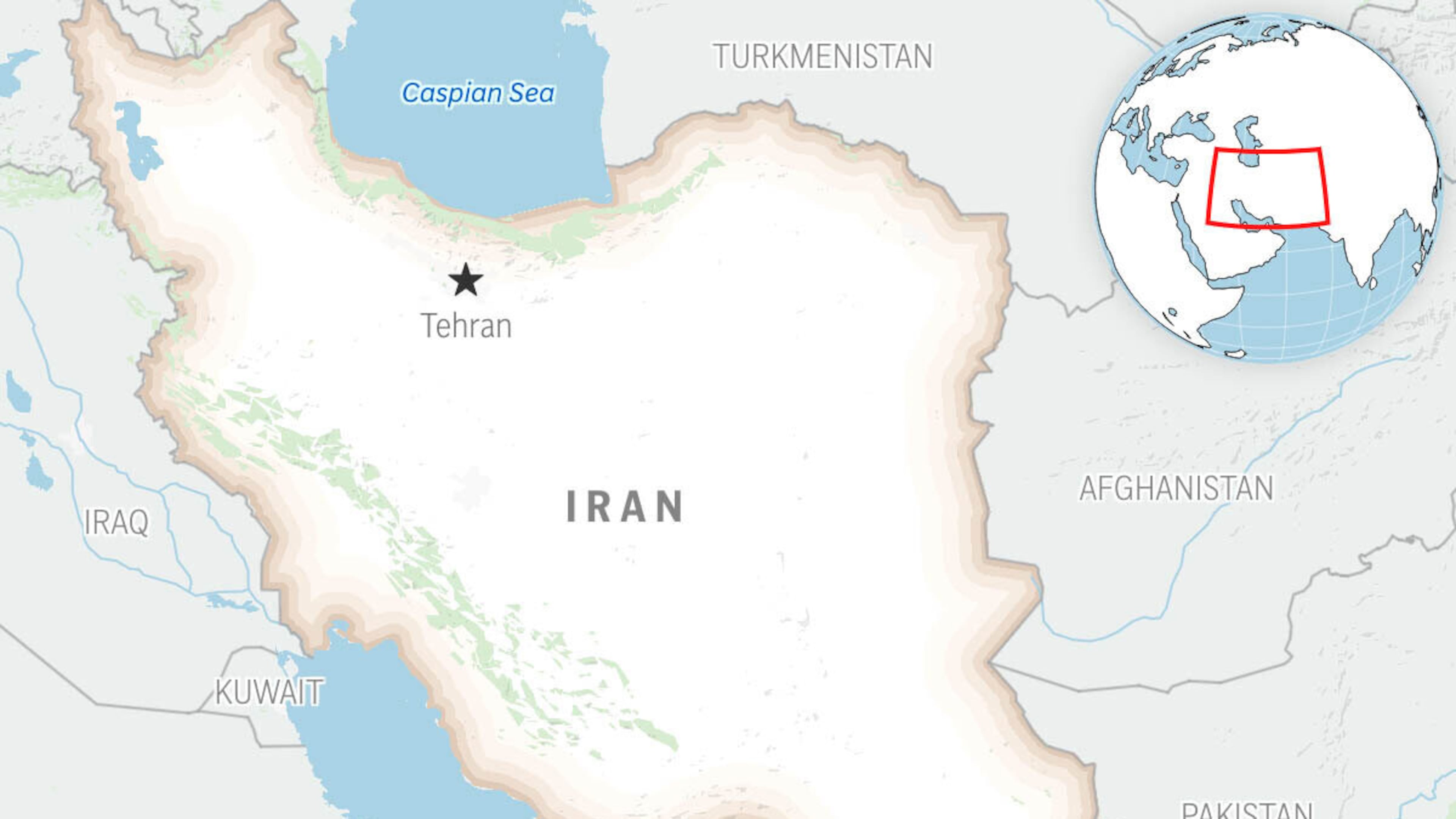 This is a locator map for Iran with its capital, Tehran. (AP Photo)