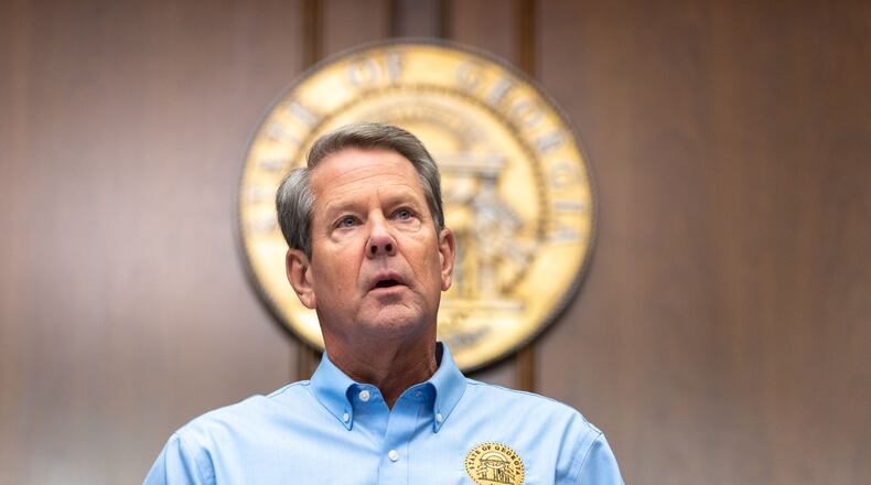 Gov. Brian Kemp was the most popular Republican with respondents to a new Atlanta Journal-Constitution poll despite his strained relationship with Donald Trump, the favorite by a wide margin among GOP presidential candidates. The uniqueness of Georgia can't be overstated the two most popular Republicans in the state are Gov. Kemp and President Trump, said Scott Paradise, who most recently served as GOP U.S. Senate candidate Herschel Walker's campaign manager. It's a unicorn, but it's reality. (Arvin Temkar/The Atlanta Journal-Constitution/TNS)