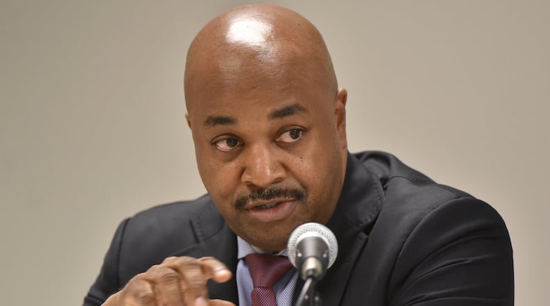 Kwanza Hall was on of the few candidates in the crowded race to later endorse Bottoms during her runoff with Mary Norwood. He landed a job in Bottoms administration last year, a position that a report issued friday found violated the city charter. HYOSUB SHIN / HSHIN@AJC.COM