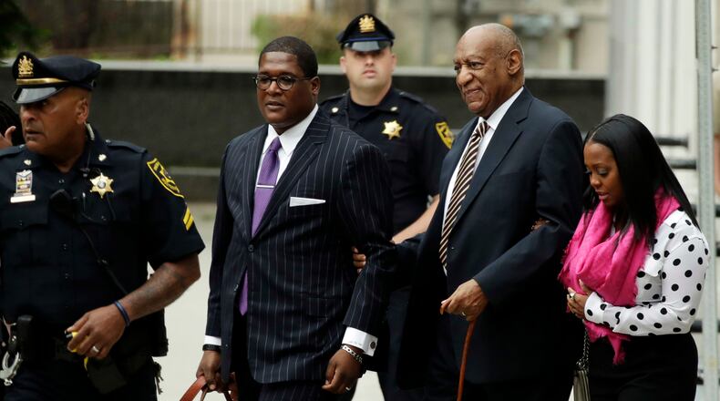 Bill Cosby arrives for his sexual assault trial at the Montgomery County Courthouse, Monday, June 5, 2017, in Norristown, Pa. (AP Photo/Matt Slocum)