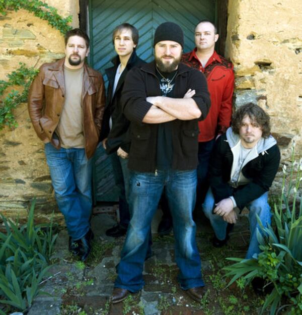 Zac Brown Band circa 2009: Coy Bowles, Jimmy De Martini, John Driskell Hopkins, Zac Brown and Chris Fryar.