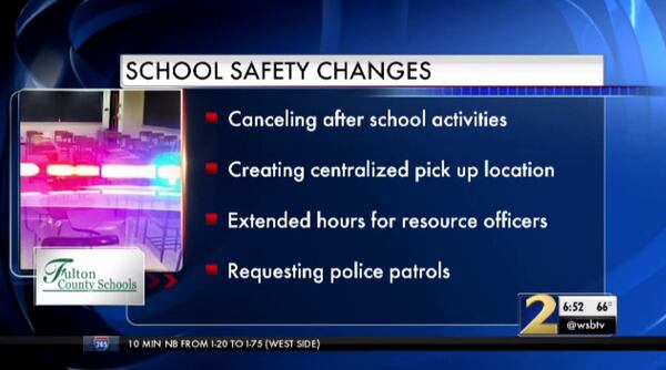 After-school activities are canceled at Banneker High School, officials said.