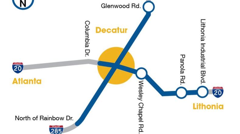 Work on a new I-285 interchange at I-20 east of Atlanta will begin in 2022. (SOURCE: Georgia Department of Transportation)