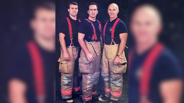 Sgt. Chris Moss (from left), Assistant Chief Jeff Moss and Capt. Terry Moss. (Courtesy of Chris Moss)