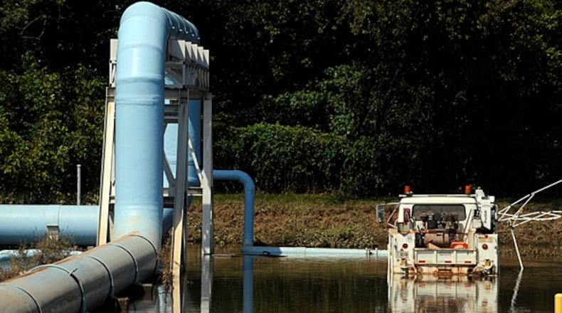 Rising water from the Chattahoochee River flooded out Atlanta's R.M. Clayton Water Reclamation Center Tueday, causing a massive dump of sewage into the rain-swollen river.