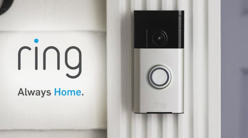 If a homeowner agrees, data collected by a Ring video doorbell would be available to Johns Creek police under an agreement with Ring LLC approved by the Johns Creek City Council. AJC/RING FILE PHOTO
