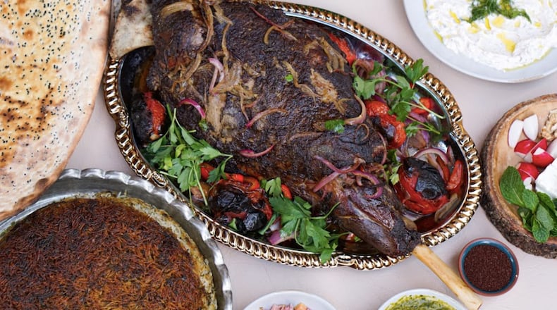 A Persian Thanksgiving meal from Delbar in Inman Park. / Courtesy of Delbar